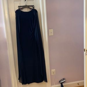 Ralph Lauren Navy Blue Cape Dress
